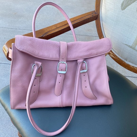 filoFAX Handbags - Vintage Pink Leather FiloFAX Satchel Handbag Purse